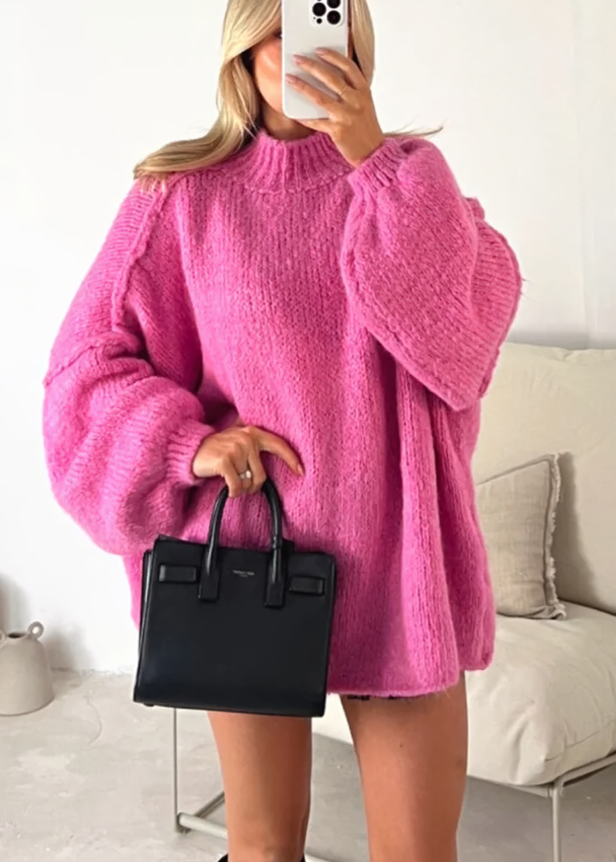 Oversized Casual Knit Cardigan - Ines
