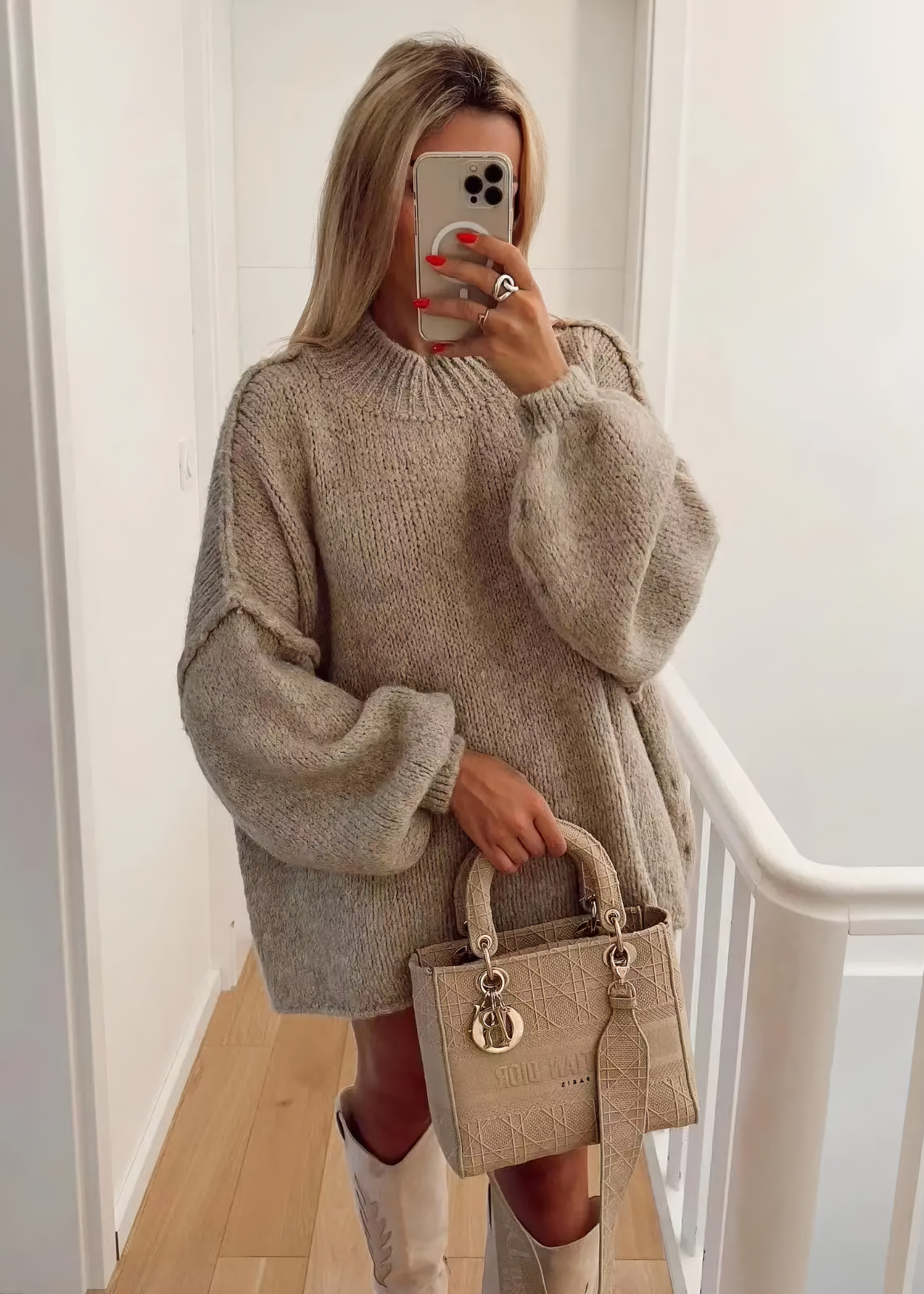 Oversized Casual Knit Cardigan - Ines