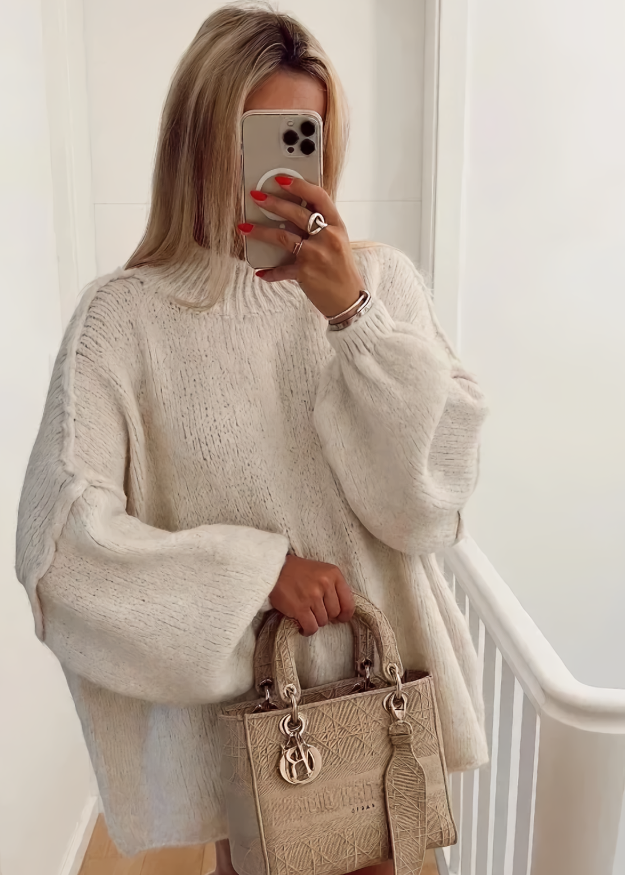 Oversized Casual Knit Cardigan - Ines