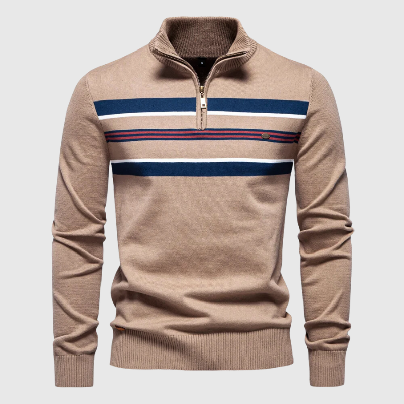 Herrenpullover mit Reißverschluss im modernen Design