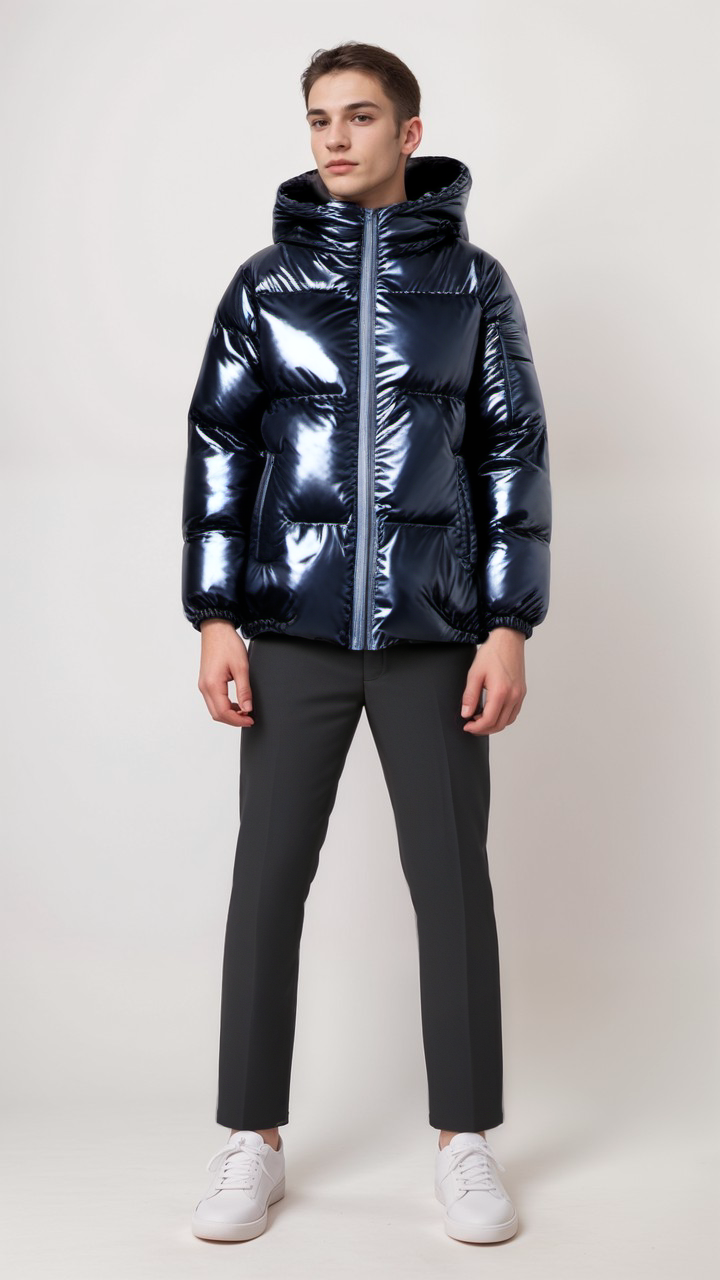 Krohn-e | Gepolsterte Winterjacke mit Kapuze Polyester Warm und Wasserabweisend