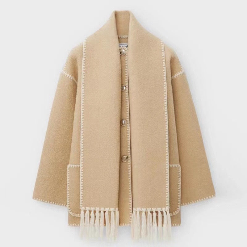 Krohn-e | Wollmantel für Damen Grau Elegant und Stilvoll