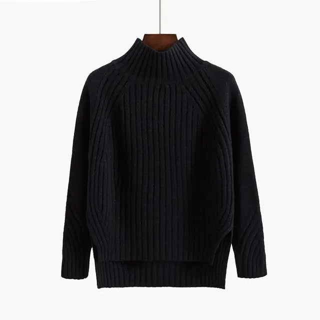 Krohn-e | Pullover - Premium Rippstrick Rollkragenpullover
