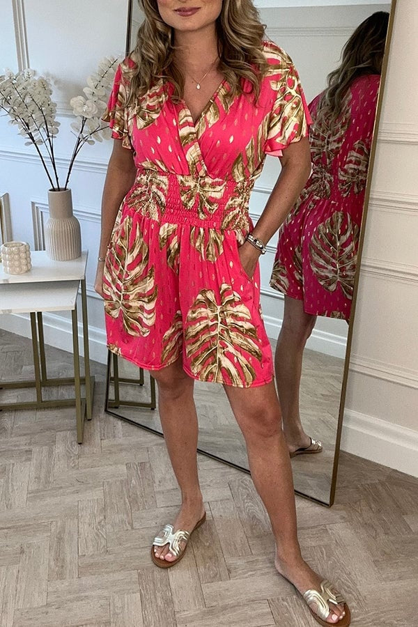 Ivonka Strampler mit Blattmuster