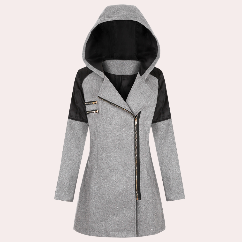 Krohn-e | Trendiger Wintermantel mit Kapuze für Damen