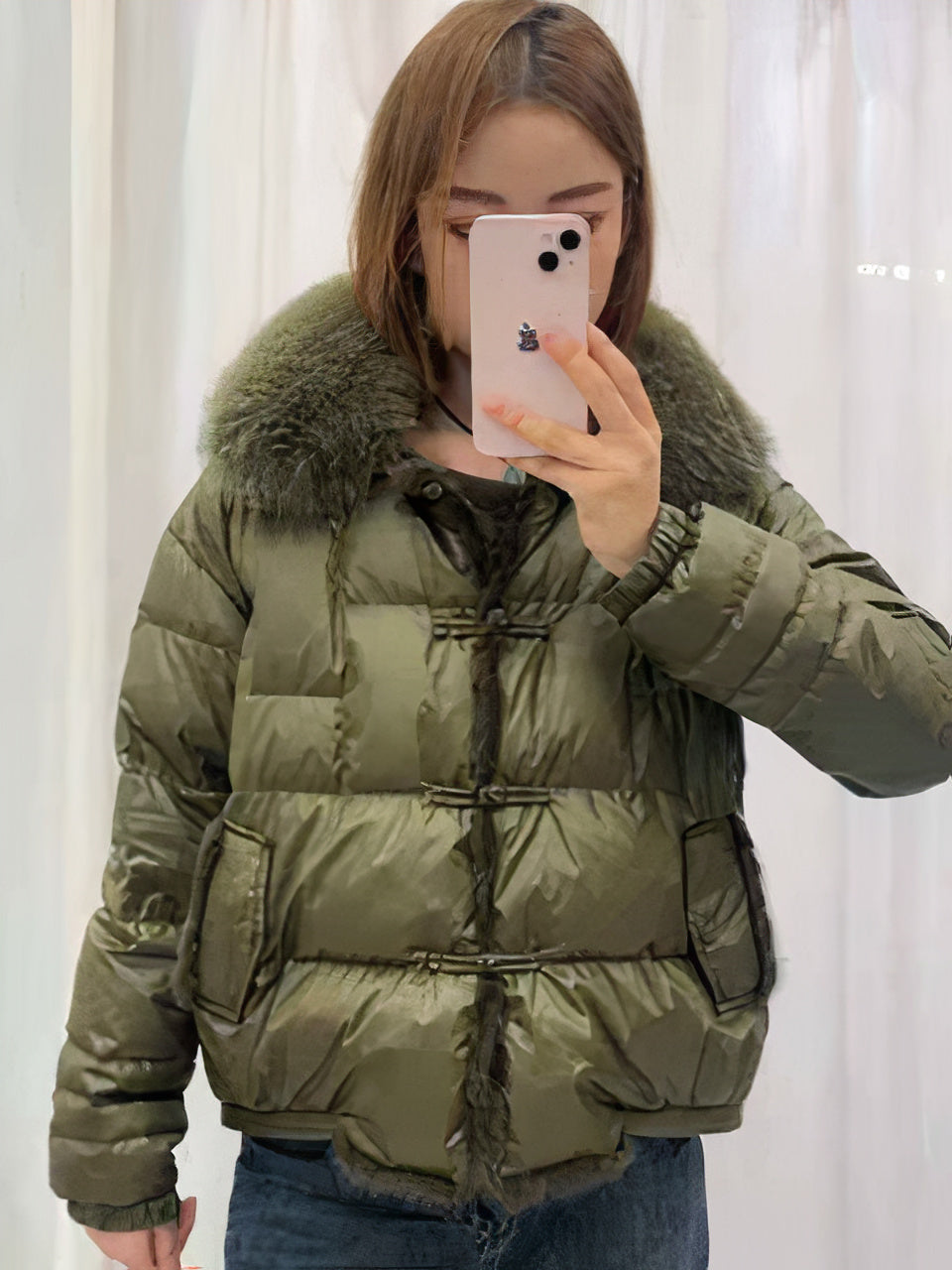 Damen-Winter-Puffermantel im Vintage-Stil - Jara
