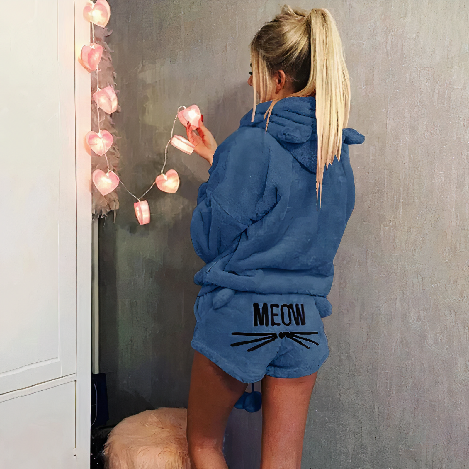 Süßes Pyjama-Oberteil und Shorts-Set - Jasmine