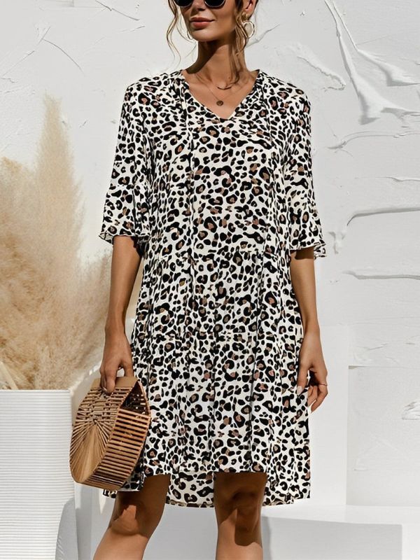 Elegantes Damenkleid mit Druck - Jessika