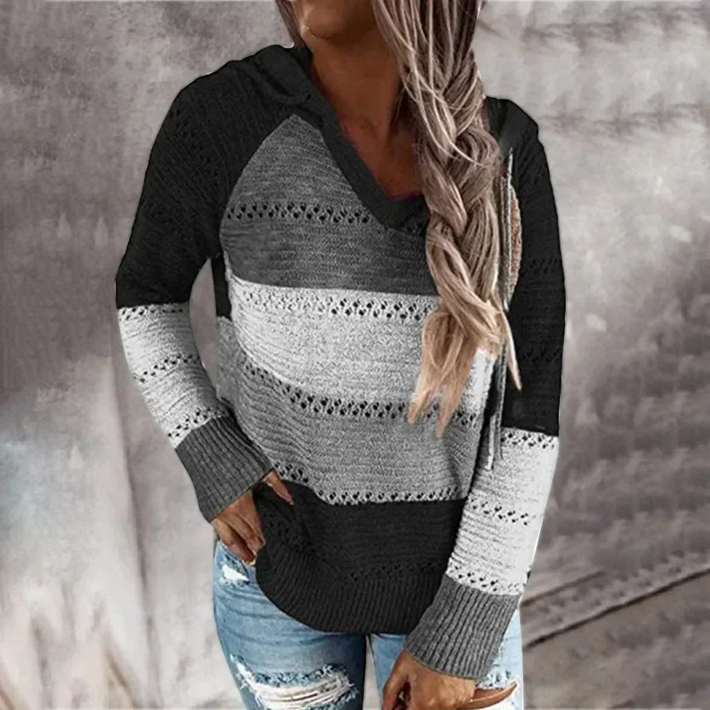 Kapuzenpullover mit Streifen - Jolene