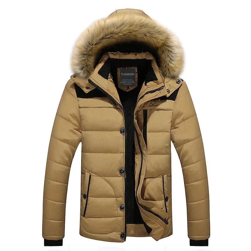 Krohn-e | Parka mit Fellkragen und Kapuze