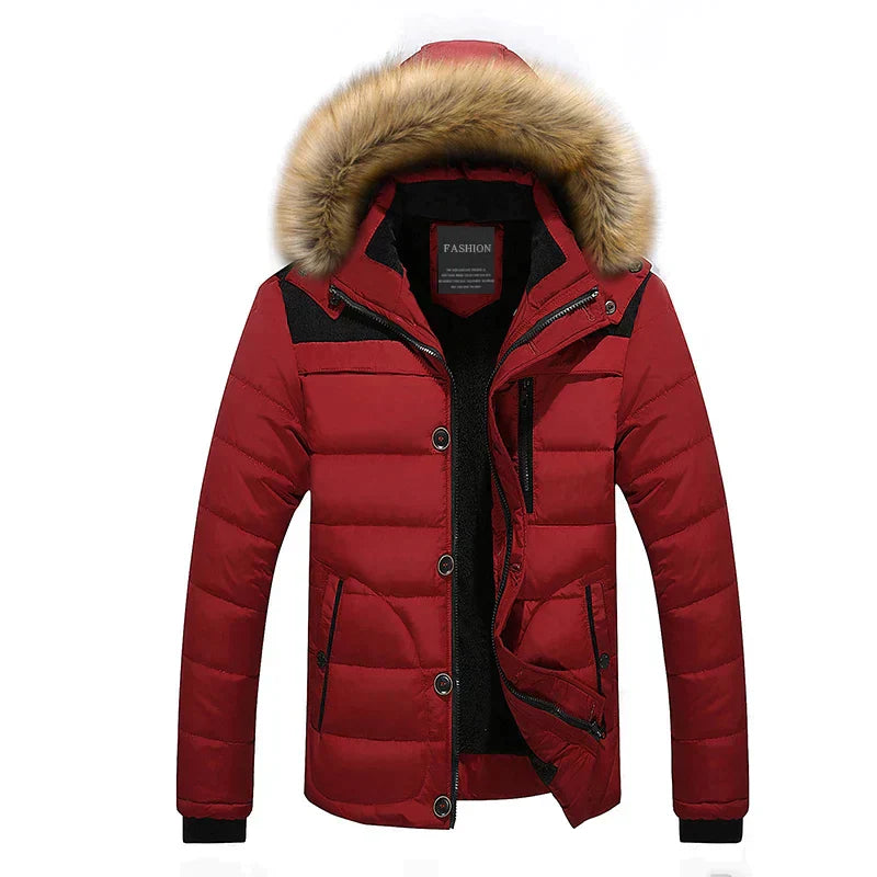 Krohn-e | Parka mit Fellkragen und Kapuze