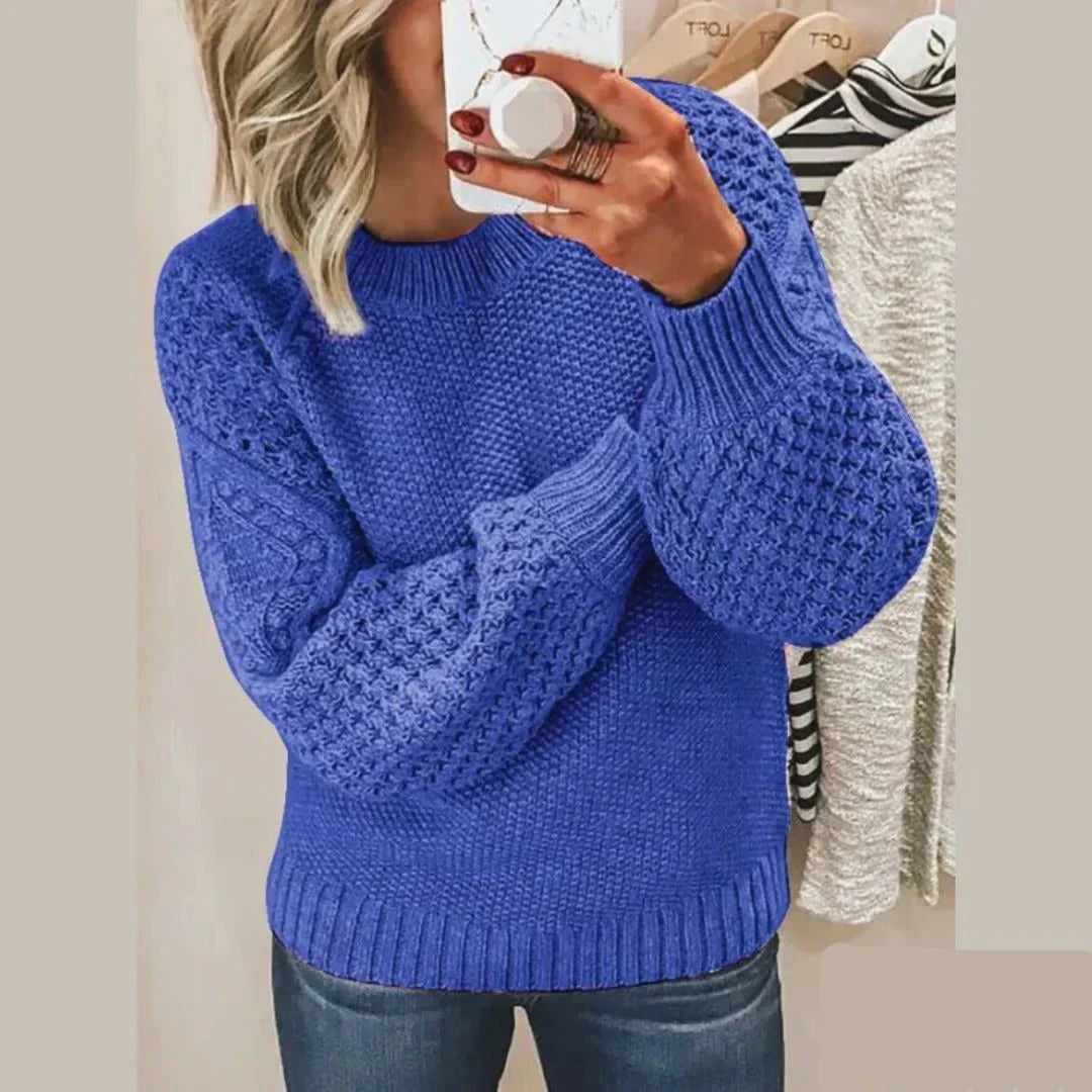 Krohn-e | Klassischer Rundhals Langarm Strickpullover