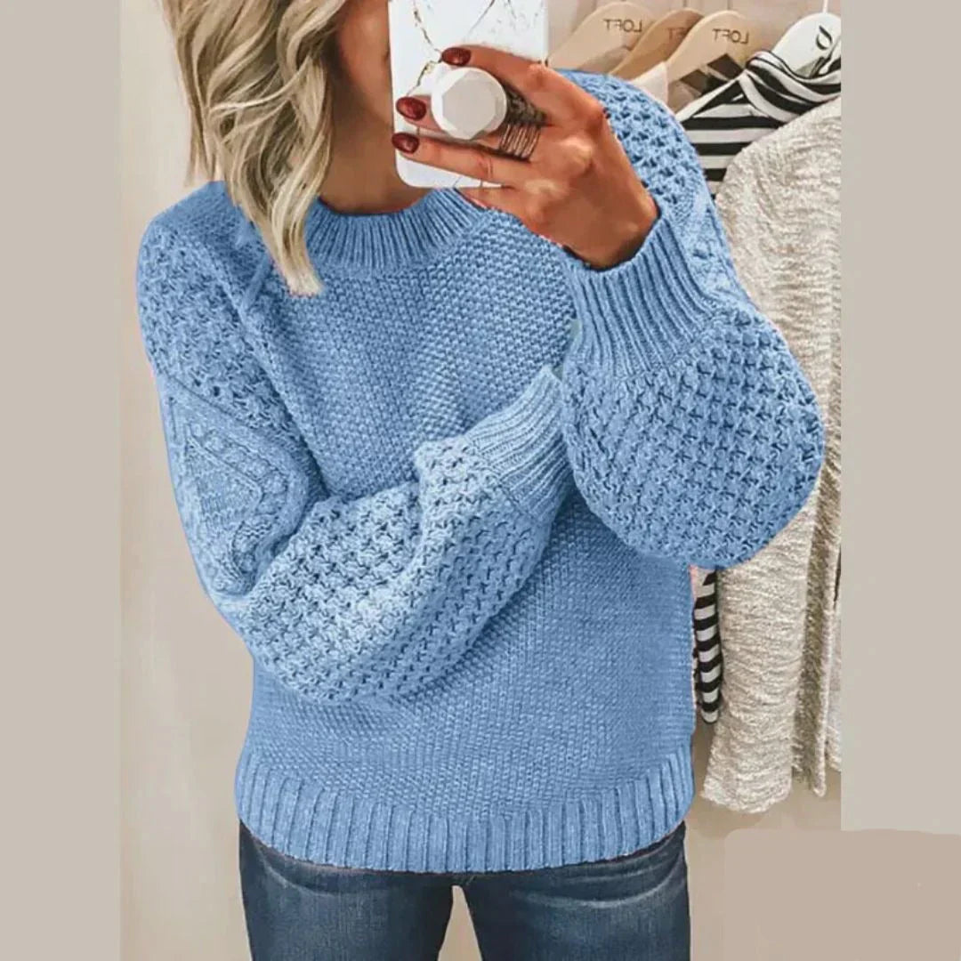 Krohn-e | Klassischer Rundhals Langarm Strickpullover