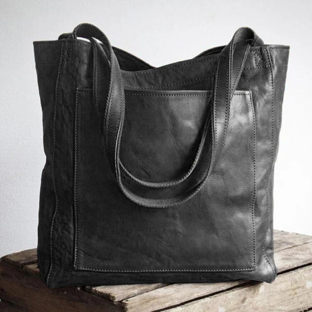 Franziska | Damen Leder Shopper Tasche cognac Schultertasche