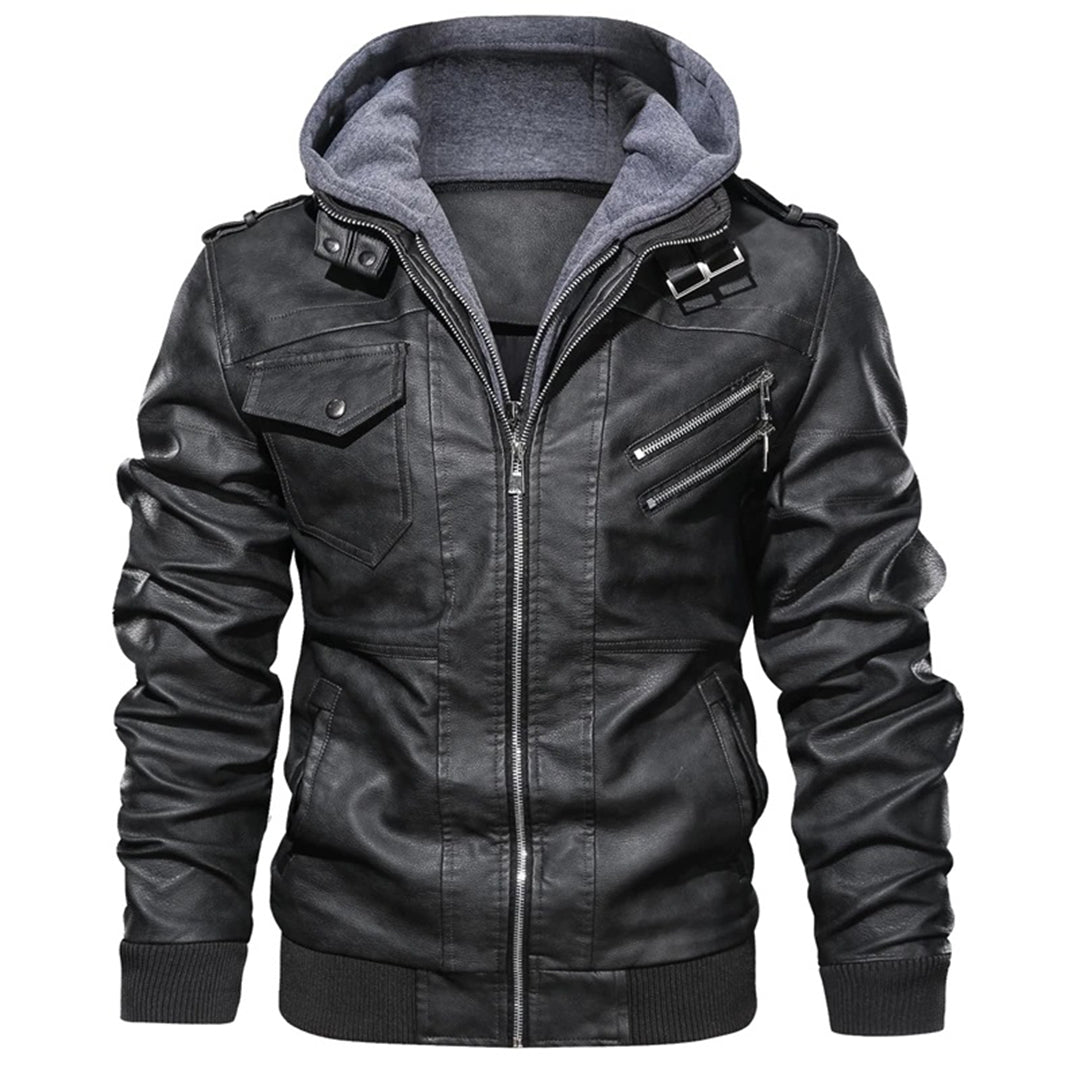 Herren Winter Lederjacke