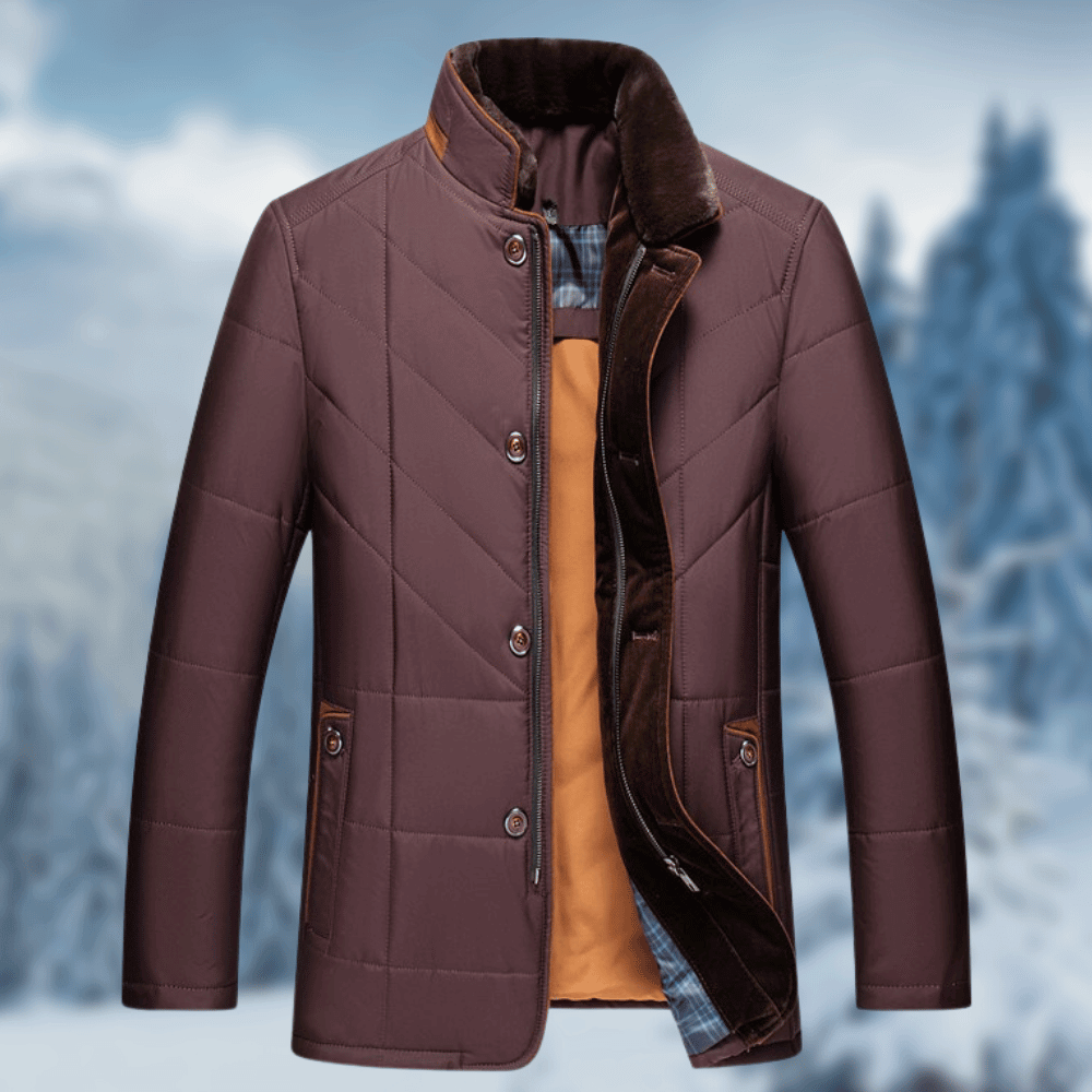 Krohn-e | Lange Winter Steppjacke – Brett