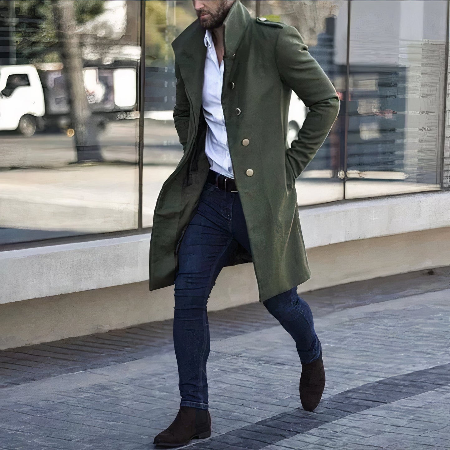Mäntel für Herren - Moderner Trenchcoat