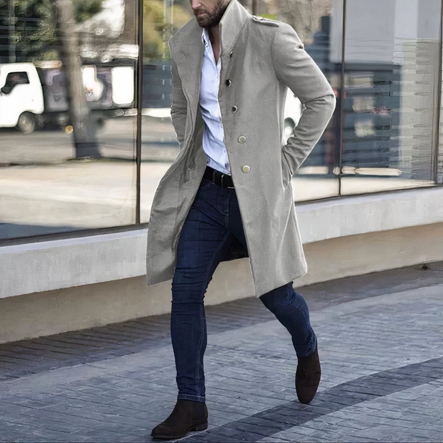 Mäntel für Herren - Moderner Trenchcoat