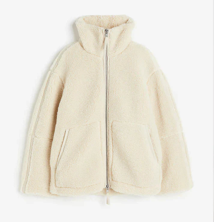 Krohn-e | Warme Damenjacke mit Reißverschluss und Hohem Kragen