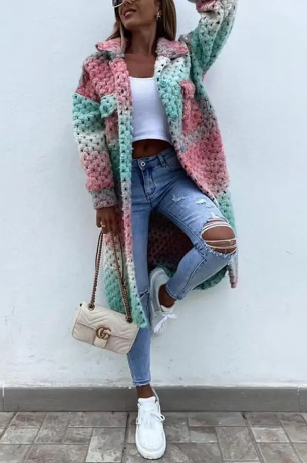 Krohn-e | Mehrfarbige Tweedjacke mit Taschen