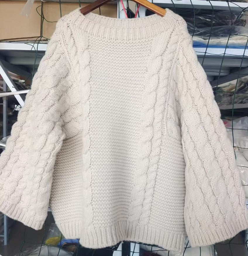 Krohn-e | Grobes Zopfmusterpullover