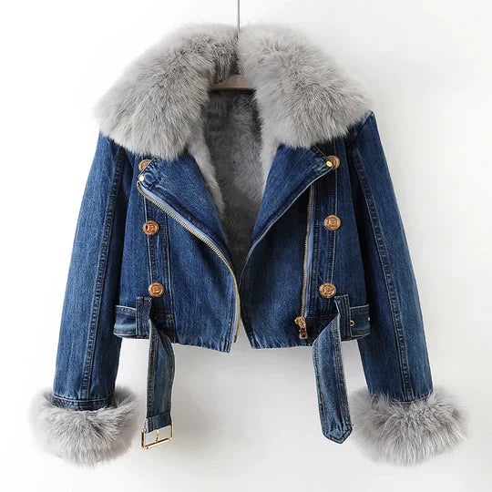 Krohn-e | Modische Denim Jacke Damen