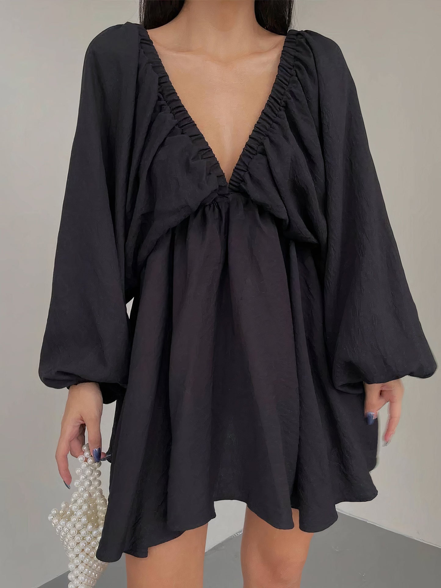 Blasenärmelig Kleid - Kara