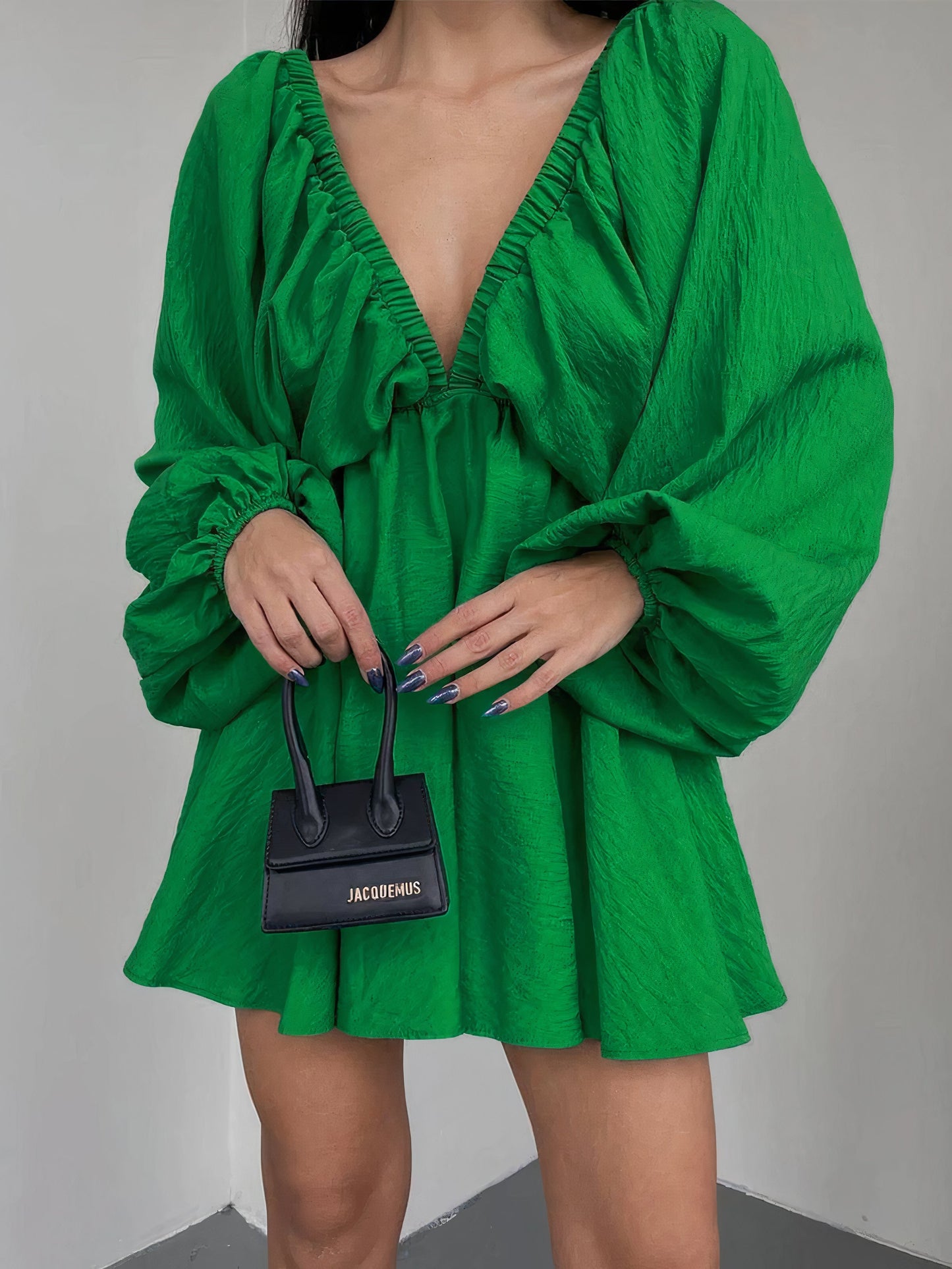 Blasenärmelig Kleid - Kara