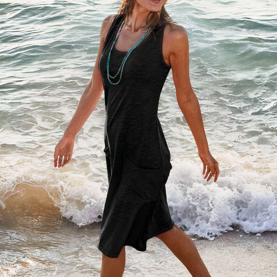 Baumwoll-Leinen Sommerkleid Karlen