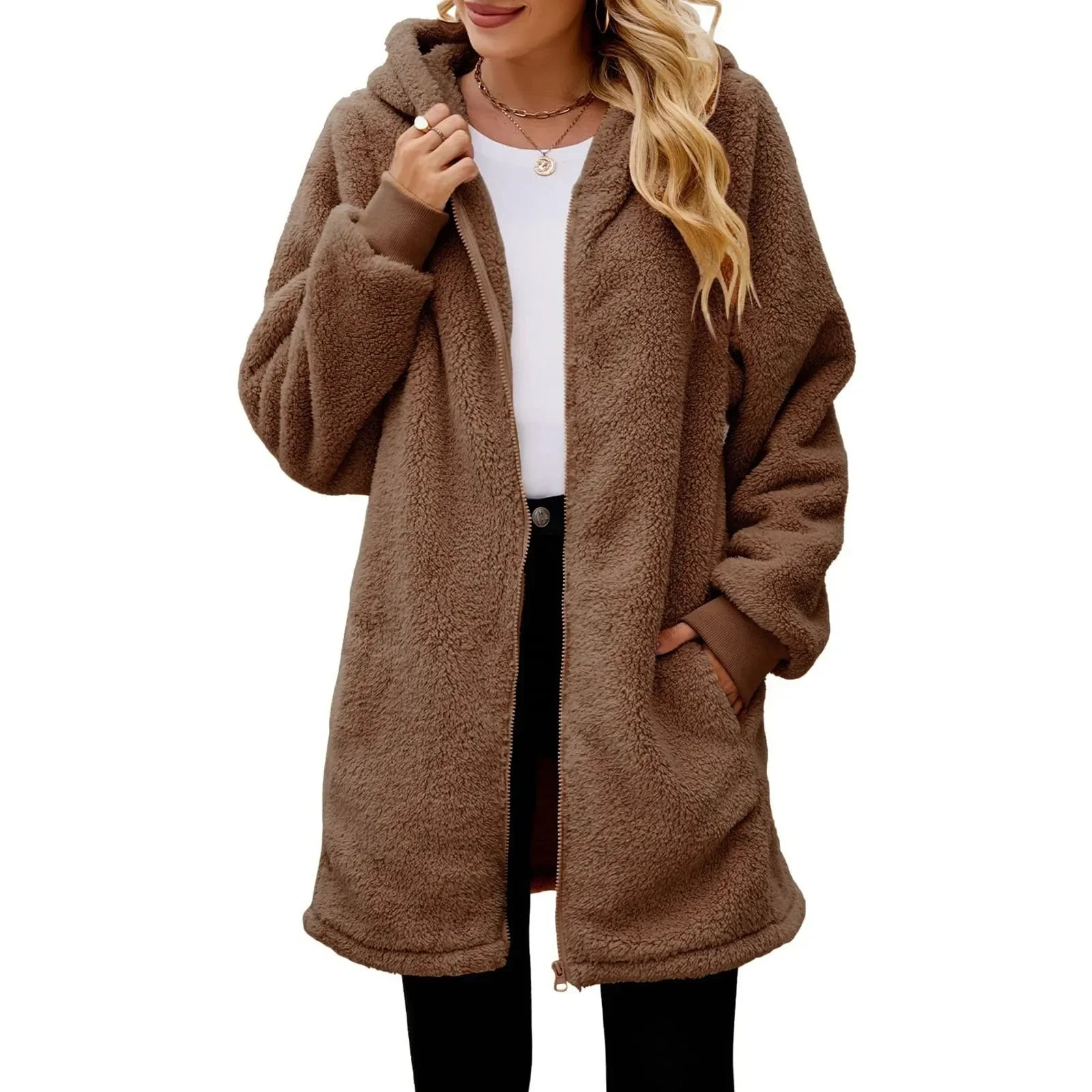 Kuscheliger Teddymantel für Damen – Karlie
