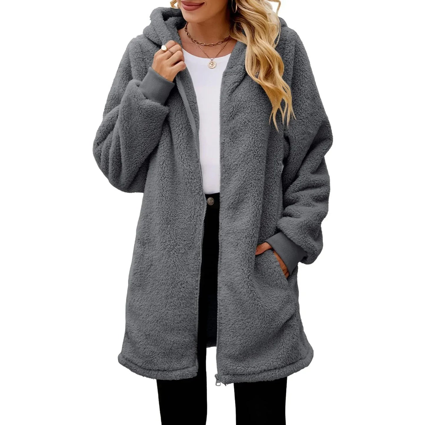 Kuscheliger Teddymantel für Damen – Karlie