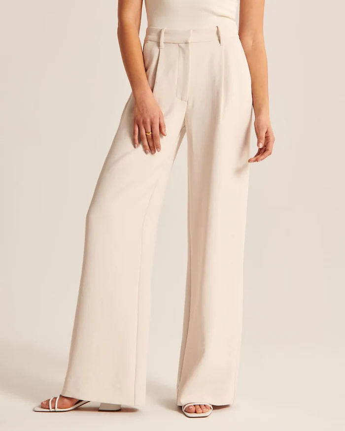 Krohn-e | Elegante Weite Hosen mit Hoher Taille