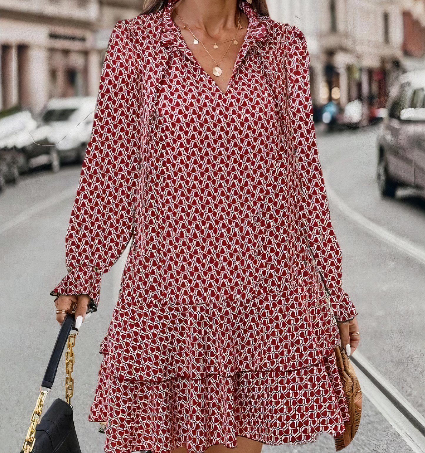 Vielseitiges V-Ausschnitt Kleid - Kimberly