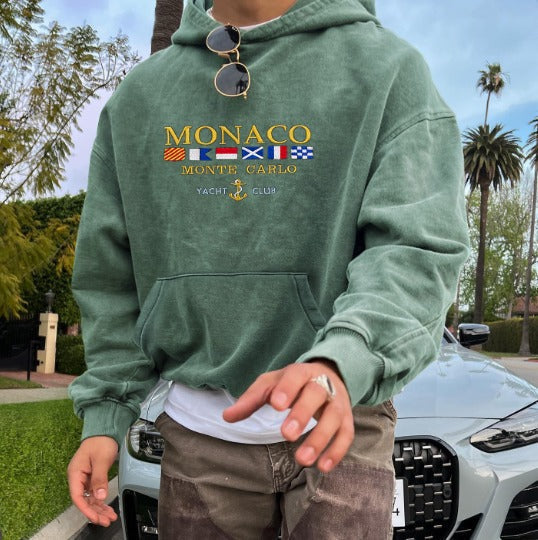 Hochwertiger Kapuzenpullover für Herren im Yachtclub-Stil