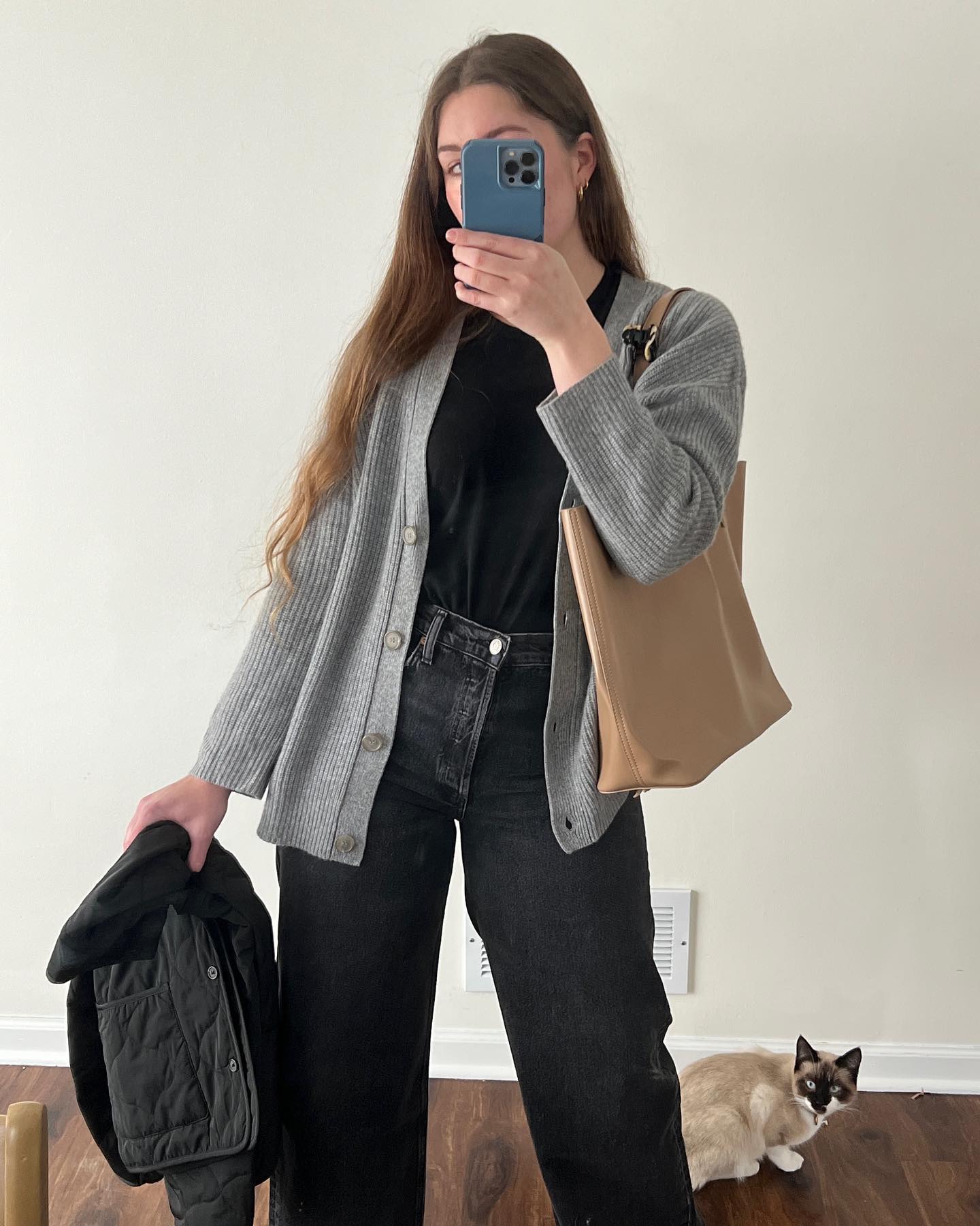 Krohn-e | Cardigan - Damen Herbst Oversized Knopf-Cardigan mit Rippstrick