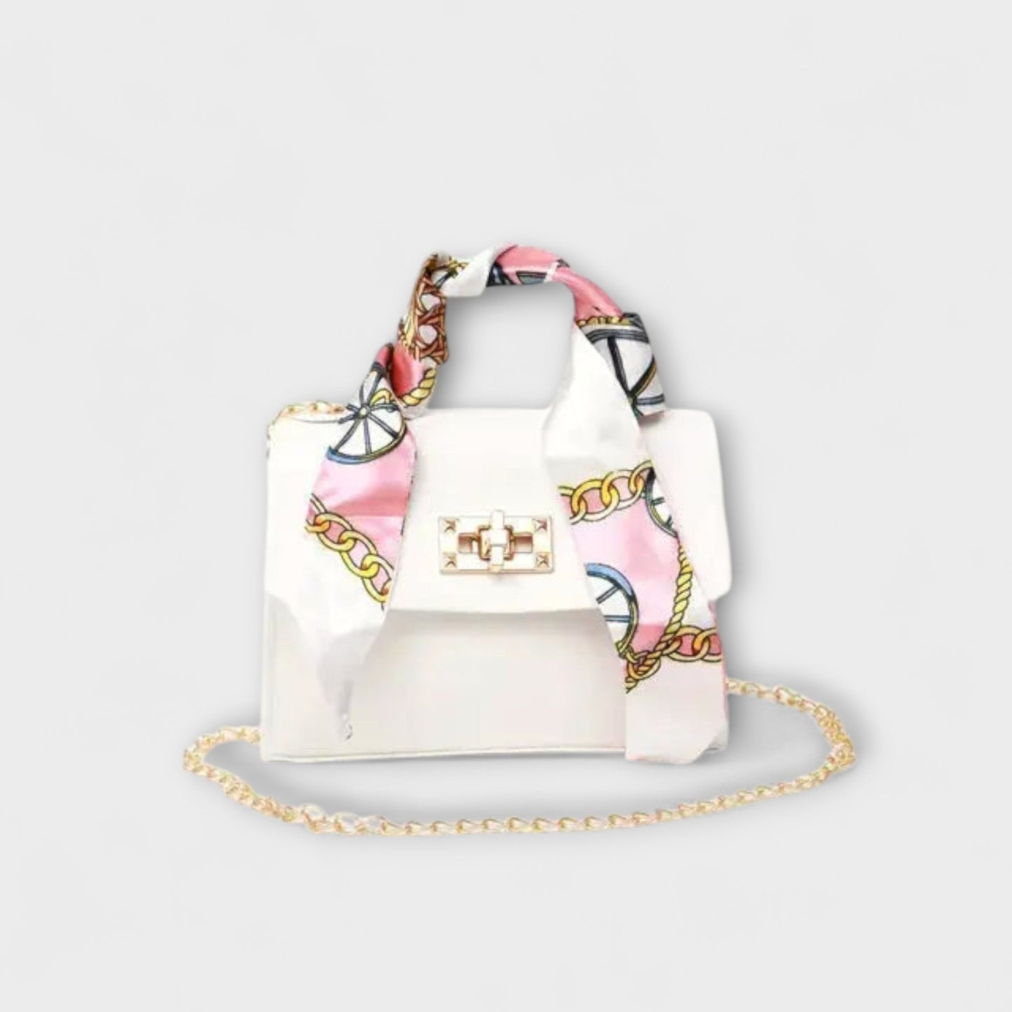 KROHN-E Damen Handtasche Strukturiert Elegant Abnehmbare Kette