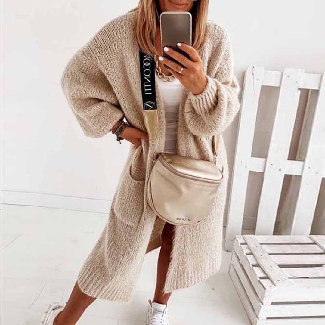 Modische Übergrößen-Strickjacke GRETA für Damen
