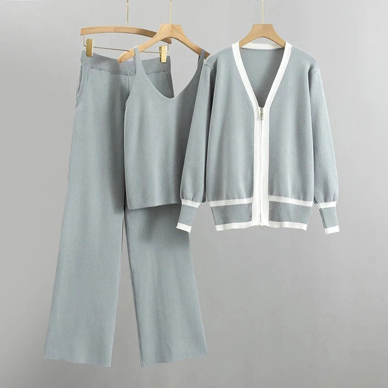 Cardigan und Hose mit V-Ausschnitt (Alang)