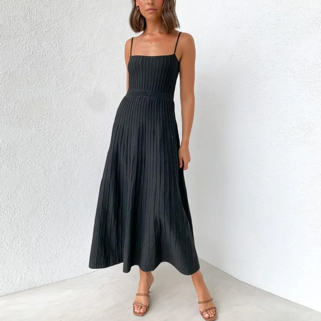 Moriah® Elegantes Strick-Midikleid