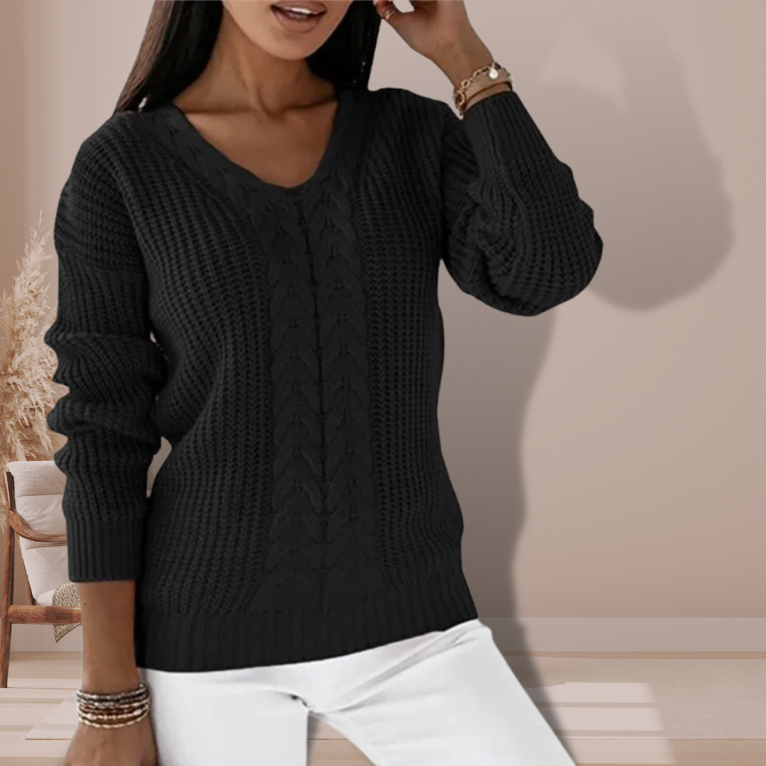 Krohn-e | Strickpullover mit V-ausschnitt Weiche Acryl Klassisch und Komfortabel
