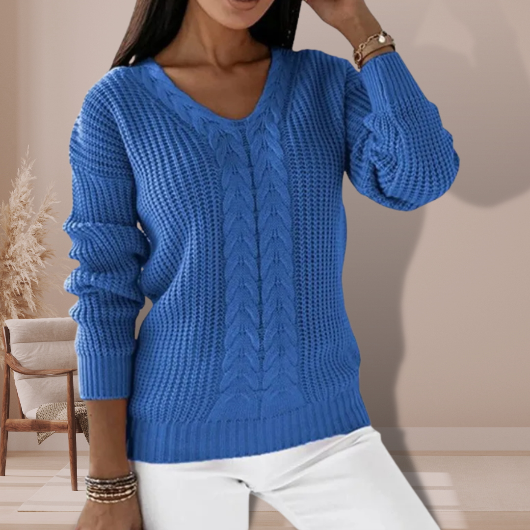 Krohn-e | Strickpullover mit V-ausschnitt Weiche Acryl Klassisch und Komfortabel