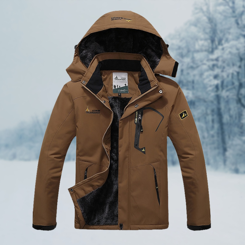 Herren Winterjacke mit Windschutz