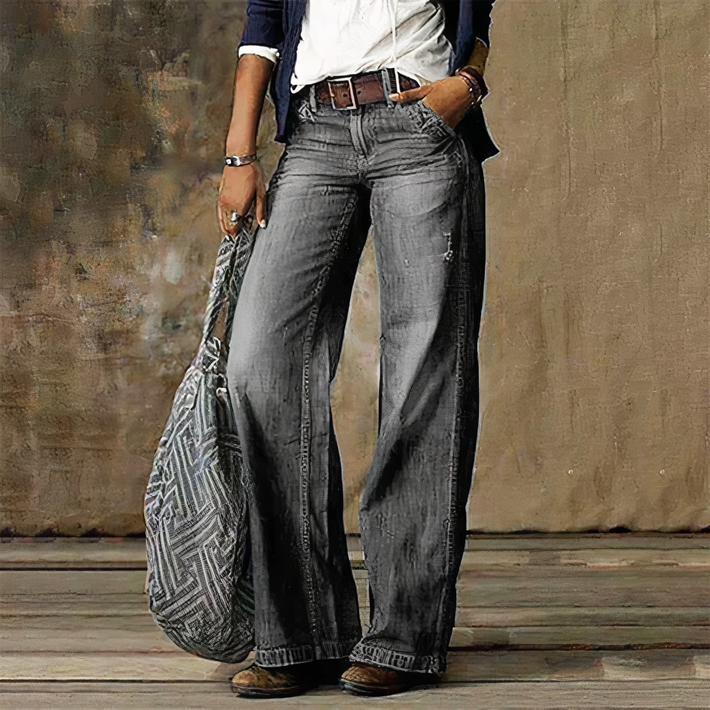 Layla: Hochtailige Jeans im Retro-Denim-Stil