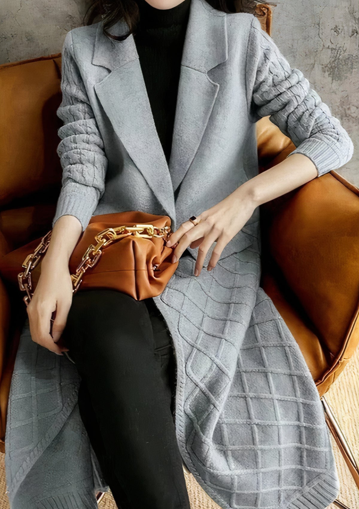 Frauen Cardigan-Mantel Leoda: Lang & lässig