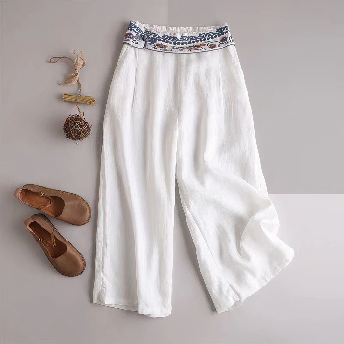 Leichte Vintage Baumwollhose - Liza