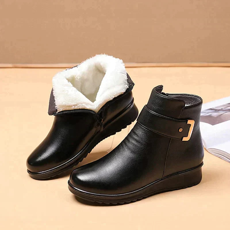 Krohn-e | Winter Leder Fleece Rutschfeste Warme Stiefel