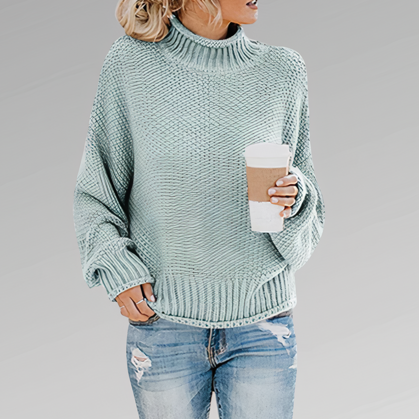 Hochgeschlossener Strickpullover Lorraine