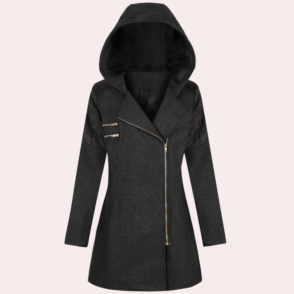 Krohn-e | Trendiger Wintermantel mit Kapuze für Damen