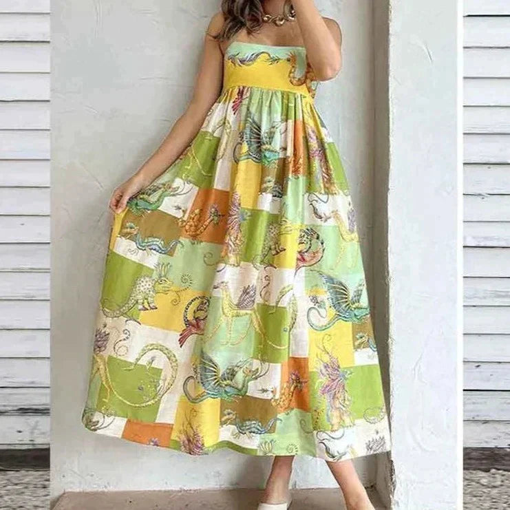 Elegantes Maxikleid von Marie mit Print