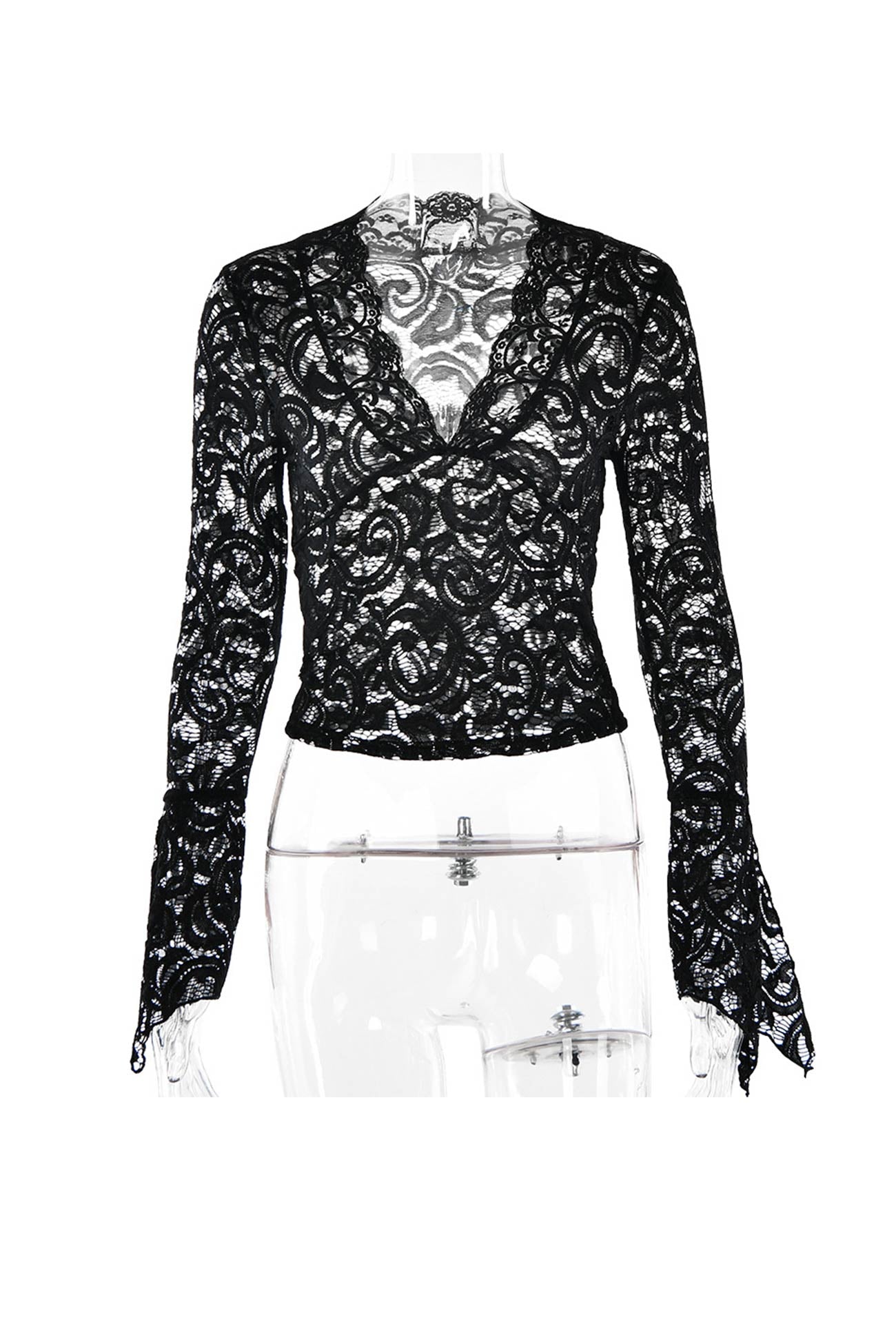 Fudus Oberteile mit V-Ausschnitt und ausgestellten Ärmeln